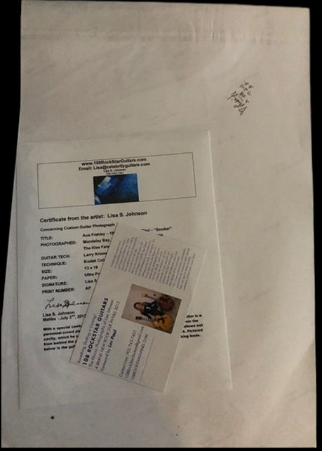 1847 - Guitar Photo Certificate